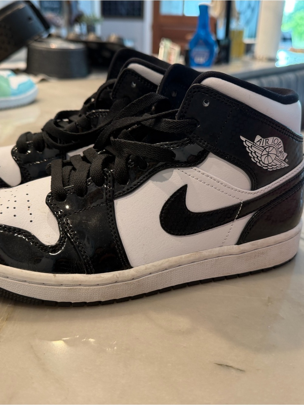 Jordan Black and White High Top Sneakers